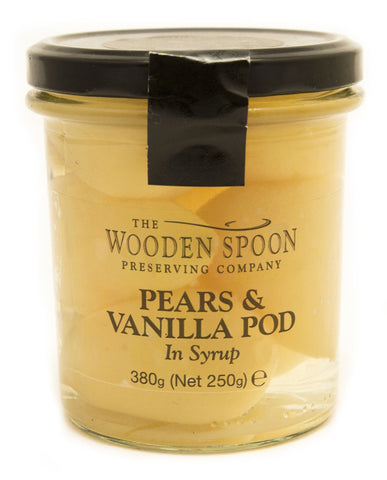 Pears & Vanilla Pod in Syrup- no alcohol